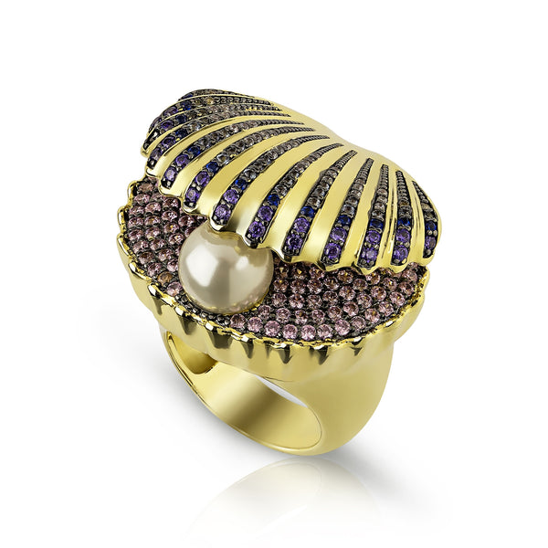 noir jewelry Scallop Surprise Ring-8