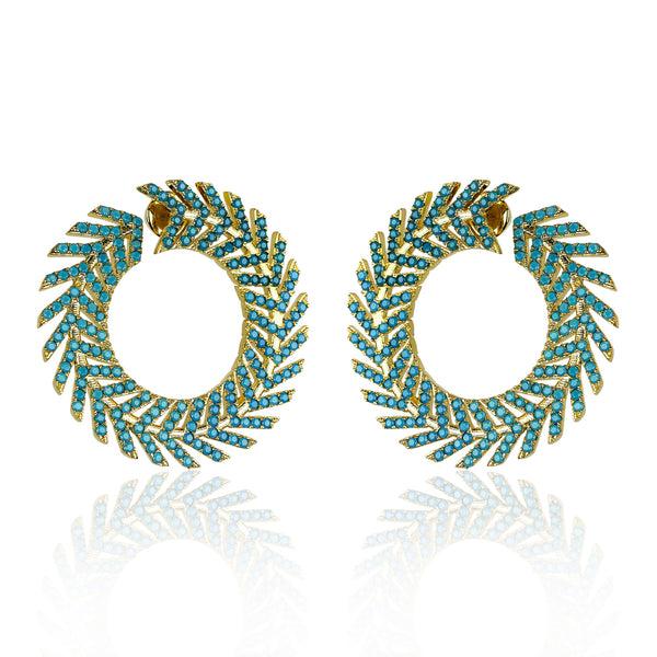 noir jewelry SEA GREEN EARRINGS