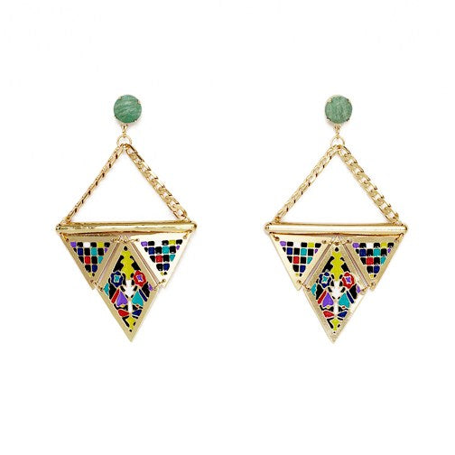 noir jewelry Selena Enamel Earrings