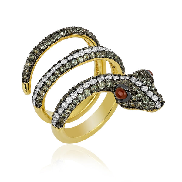 noir jewelry Serpent Coil Ring