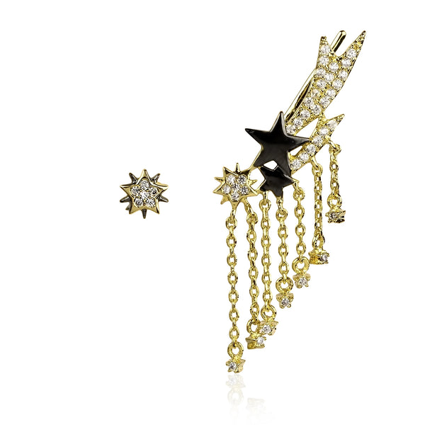 noir jewelry Shooting Star Creeper Earring