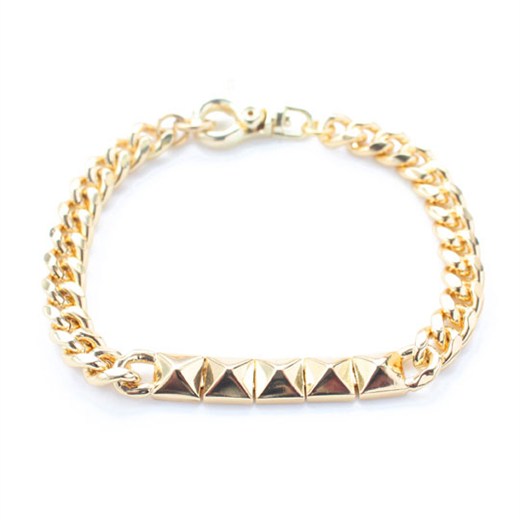 noir jewelry Small Pyramid Bracelet