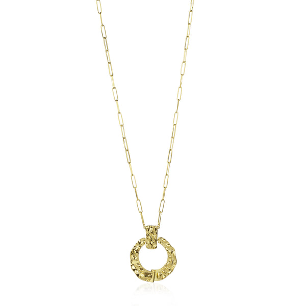 noir jewelry Soft Folded Knocker Necklace