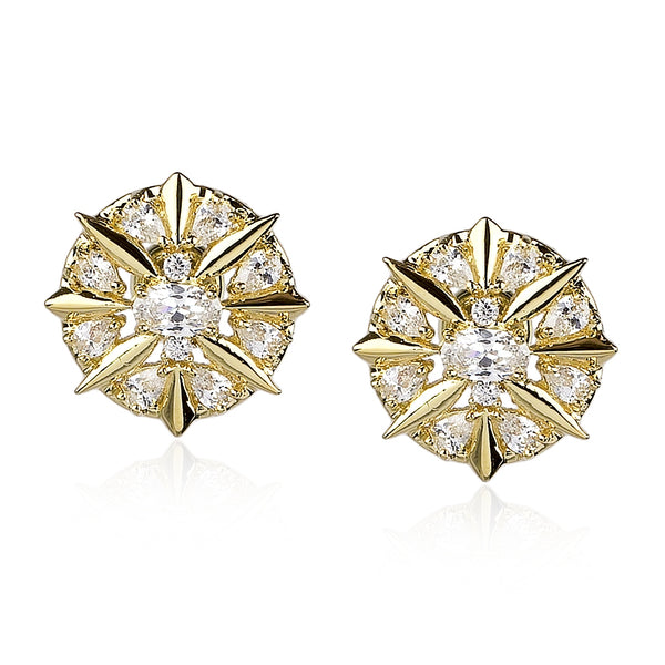 noir jewelry SOLARIS EARRING-Gold