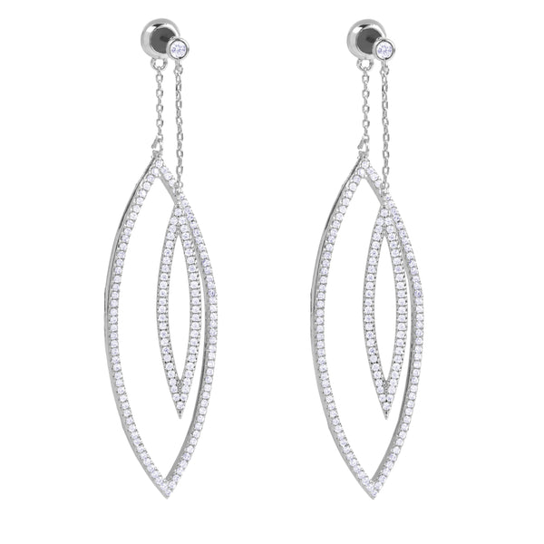 noir jewelry Solaris Front-Back Dangle Earring