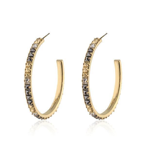 noir jewelry Square Hoop Earrings