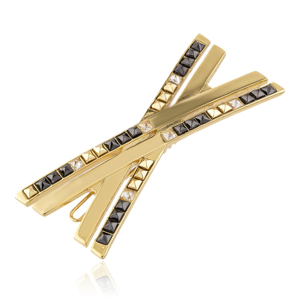 noir jewelry Square X Shape Hair Pin