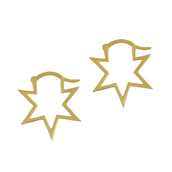 noir jewelry Star Shape Huggie Earrings