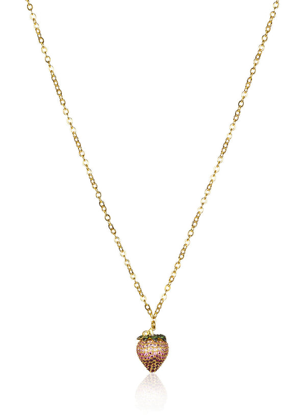 noir jewelry STRAWBERRY NECKLACE