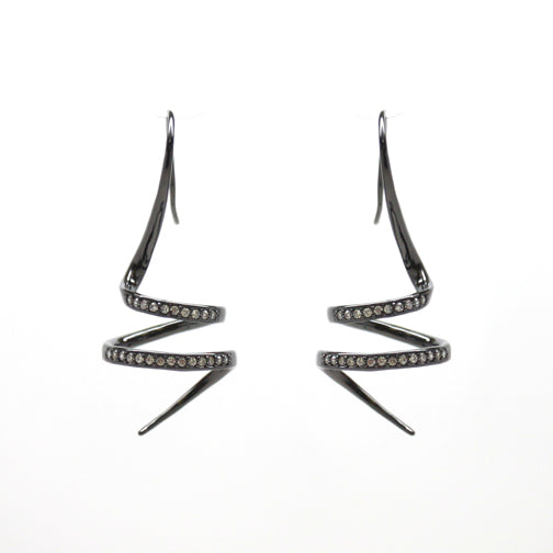 noir jewelry Swirl Drop Earrings