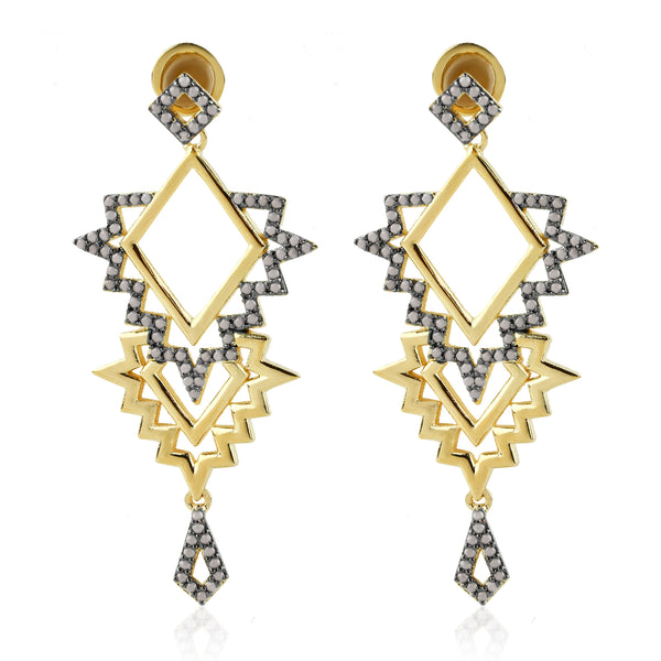 noir jewelry Tatina Earrings White Opal