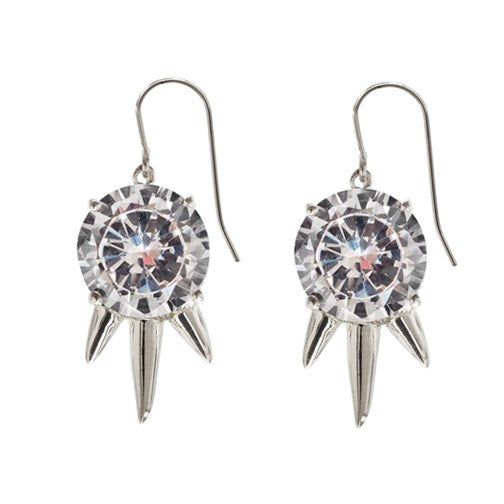 noir jewelry Three Spike Mini Punk Drop Earrings