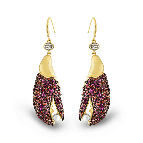 noir jewelry Tortugas Claw Hook Earrings