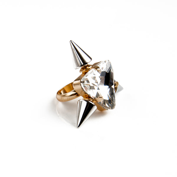 noir jewelry Triple Spike Highlight Ring