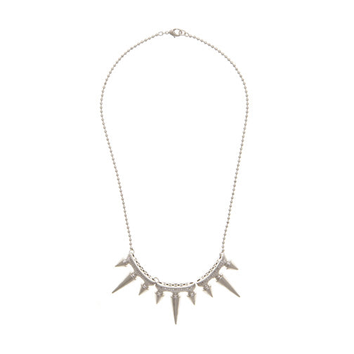 noir jewelry Triple Spikes Pendant Necklace
