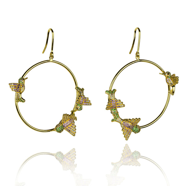 noir jewelry TROCHILUS HOOP EARRINGS