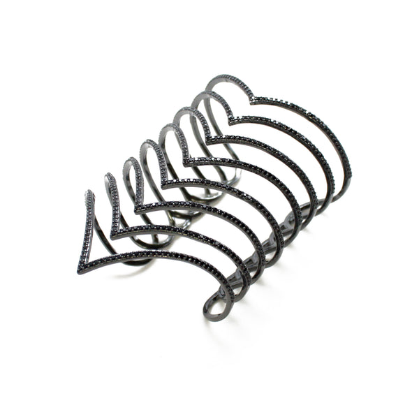 noir jewelry Verona Chevon Cuff Bracelet