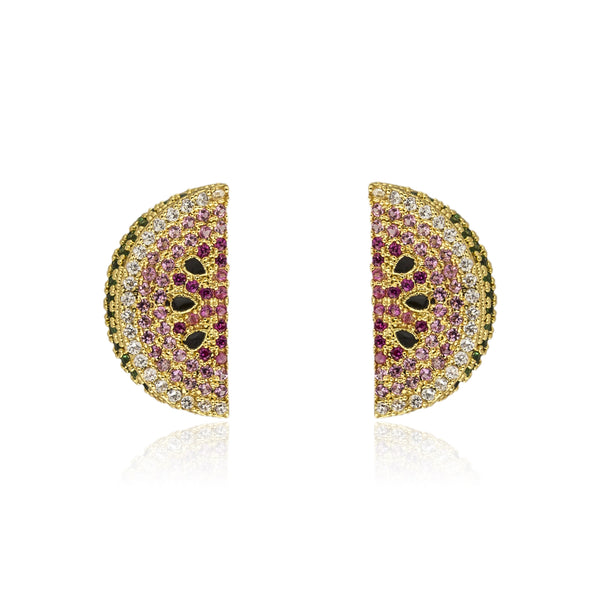 noir jewelry WATERMELON STUD EARRINGS
