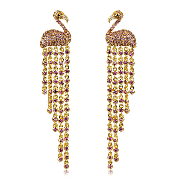 noir jewelry WAVY FLAMINGO EARRING