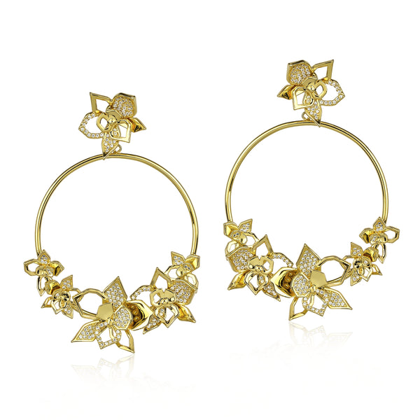 noir jewelry Wreath Earrings