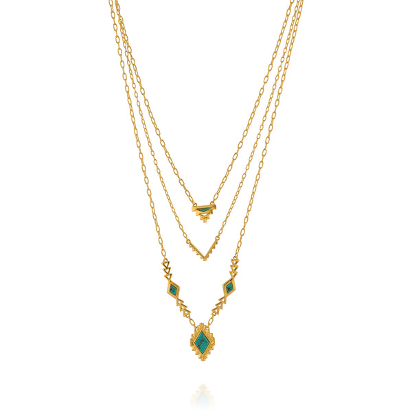 noir jewelry Yanktonai Pre Layered Necklace