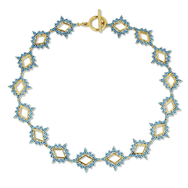 noir jewelry Northern Lights Choker Necklace White Opal/gold Size Os