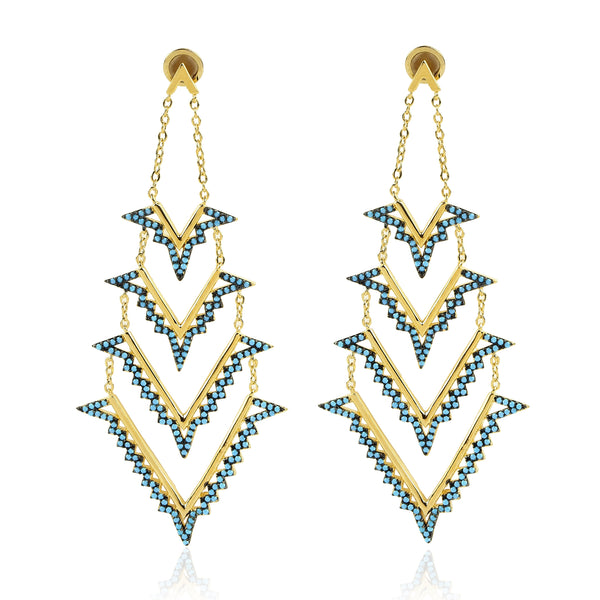 noir jewelry Sierra Nevada Earrings White Opal/gold Size Os