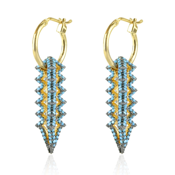 noir jewelry Wind River Earrings White Opal/gold Size Os