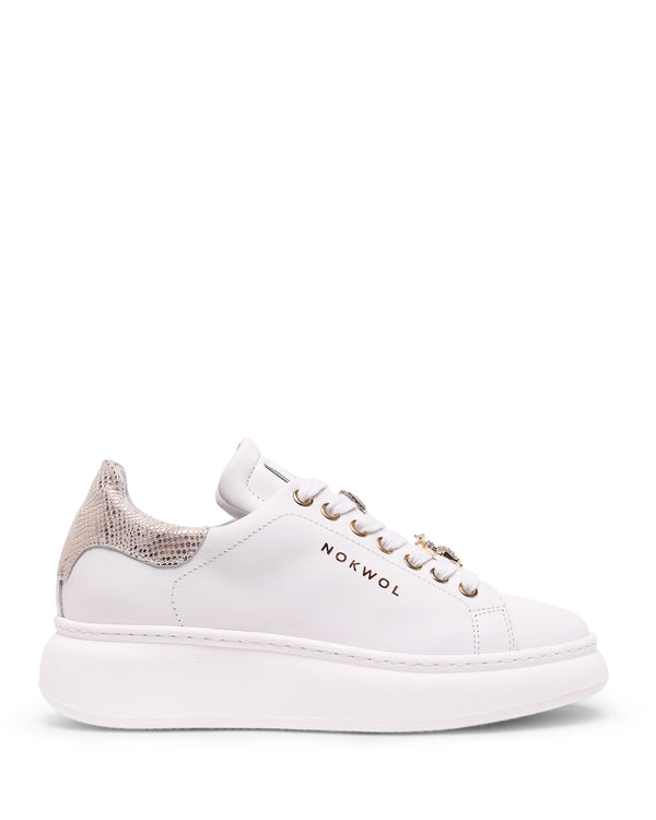 nokwol Mayven White Leather