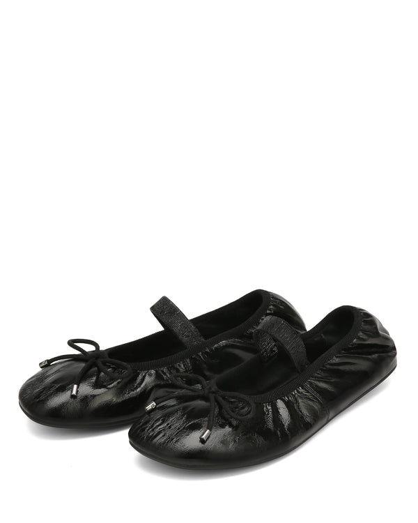Nokwol Pia Crinkle Sheep Leather Black