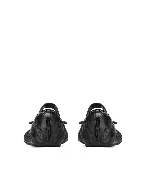 Nokwol Pia Crinkle Sheep Leather Black