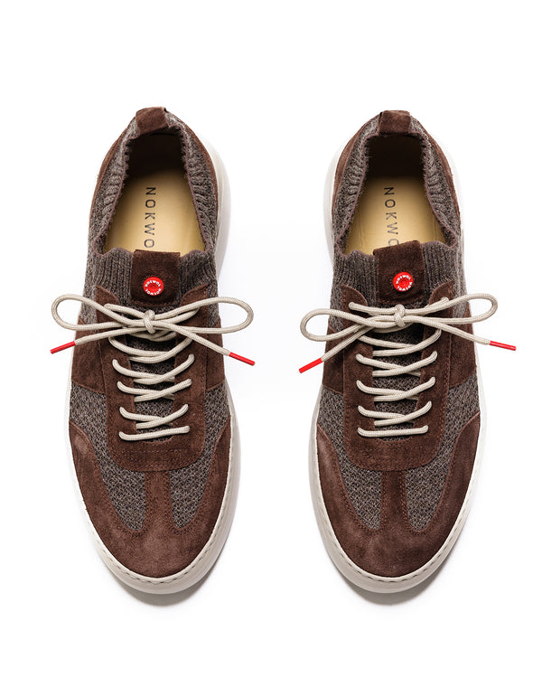 Nokwol Ronda Knit/Suede Brown