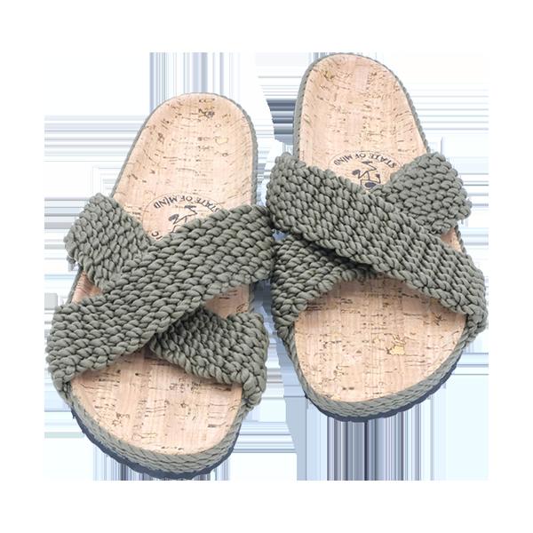 nomadic state of mind 2.1 Olive SlideX Cork Footbed
