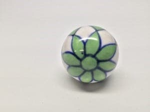 nomadic state of mind Drawer Pull Green Blue and White Flower