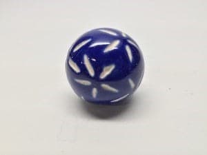 nomadic state of mind Drawer Pull Round Blue With White Flowers