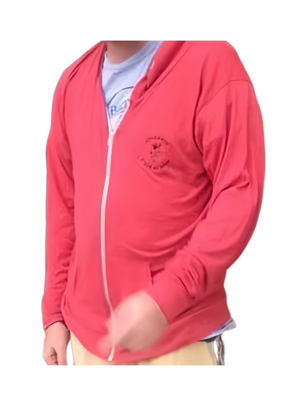 nomadic state of mind Hoody Lightweight Zip NSOM Logo Red