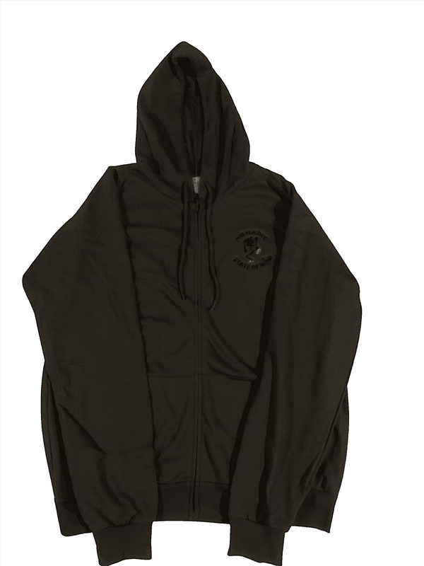 nomadic state of mind Hoody ZIp NOMO Logo -Slate