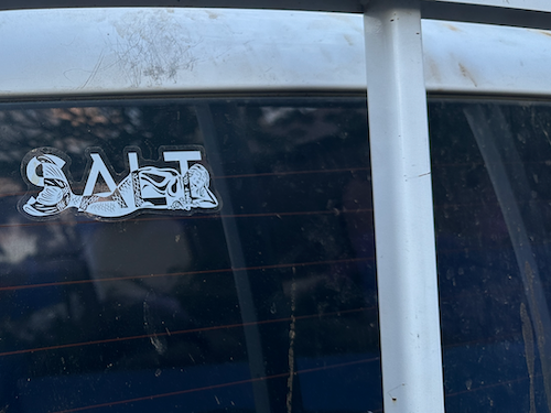 nomadic state of mind Sticker- Salt All White