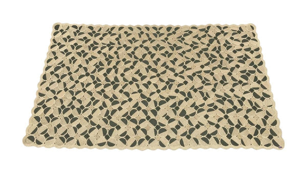 nomadic state of mind Rope Rug A14 Tan Forest Green