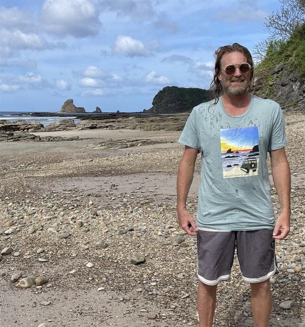 Nomadic State Of Mind T Shirt Beach Truck Unisex Sage