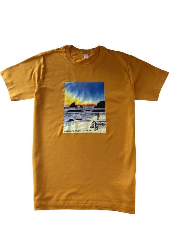 nomadic state of mind T Shirt Girl Van Morning Peach