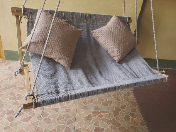 Nomadic State Of Mind Wooden Hammock Swing- Double-loveseat