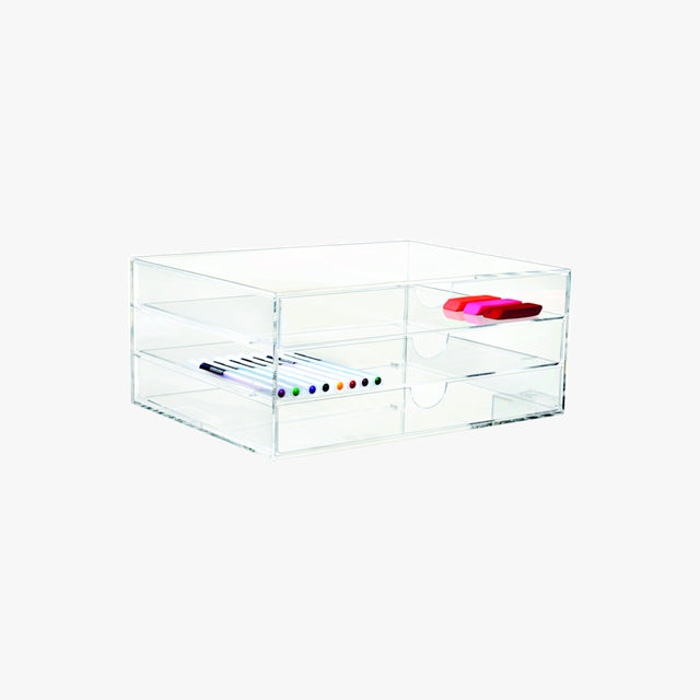 nomess Clear 3-Drawer A4