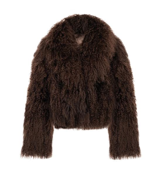 nomi fame SHEARLING CHOCOLATE JACKET Brown