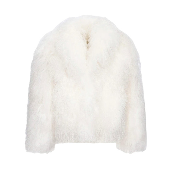 nomi fame SHEARLING CREAMY WHITE JACKET Creamy white