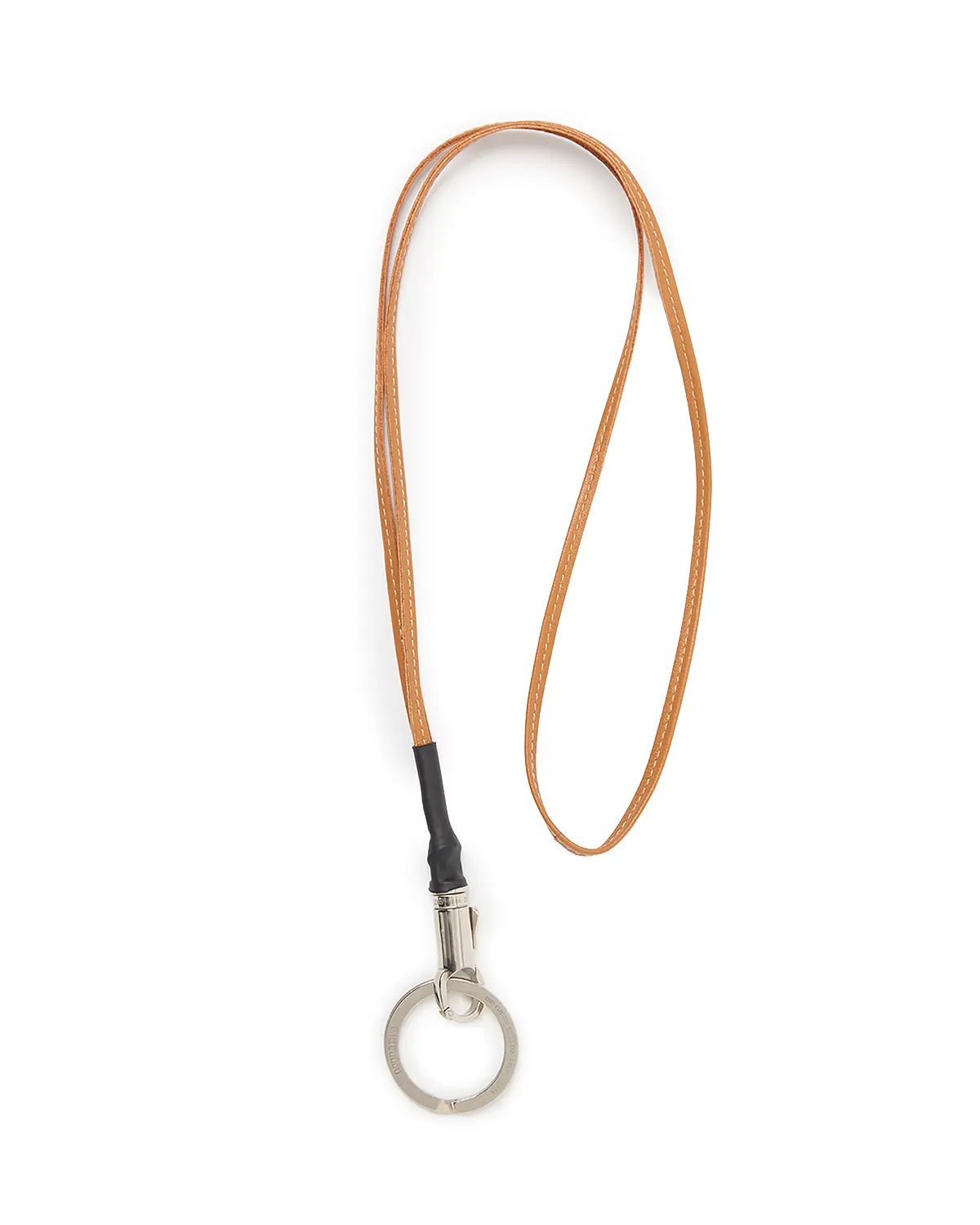 nonnative DWELLER KEY RING BRASS WITH LEATHER STRAP by END