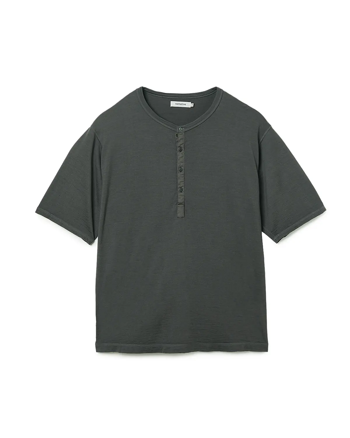 Nonnative DWELLER S/S HENRY NECK TEE MERINO WOOL OVERDYED