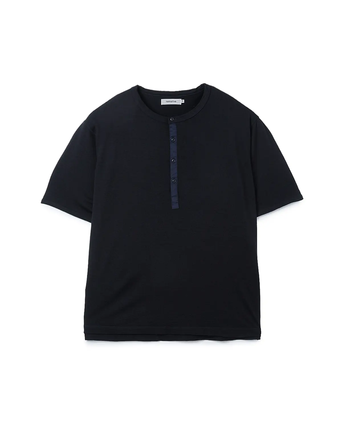Nonnative DWELLER S/S HENRY NECK TEE MERINO WOOL OVERDYED
