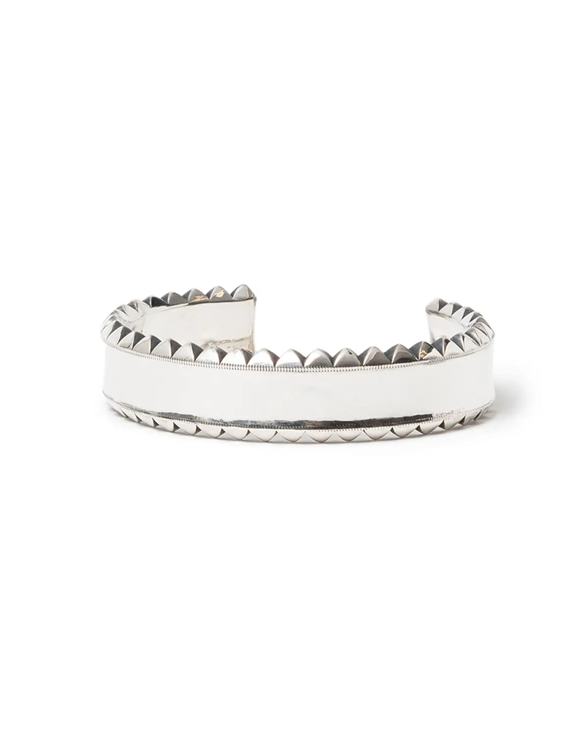 nonnative DWELLER STUDS BANGLE WIDE 925 SILVER by END