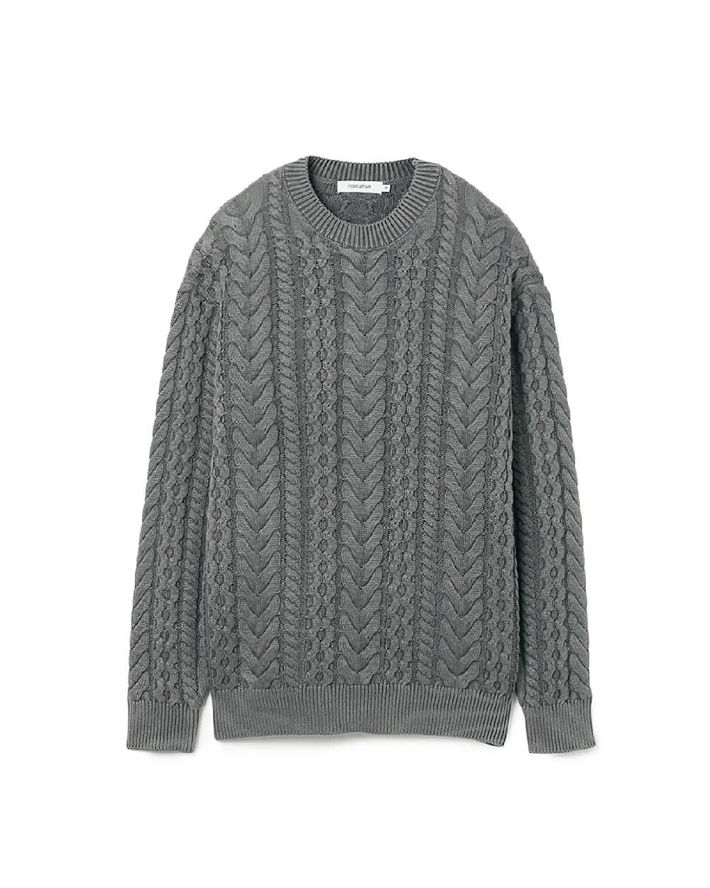 Nonnative MARINER PULLOVER ARAN SWEATER COTTON YARN